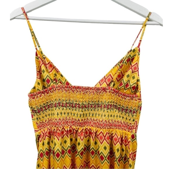 Urban Outfitters Mariah Lace Up Yellow Print Midi Slip Dress Size S - Picture 8 of 10